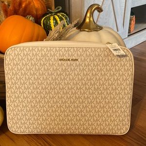 New with tags Michael Kors lap top case in cream